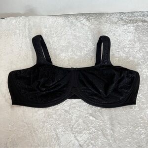 Breezies Wild Rose Seamless Underwire Support Bra -Core Black Size 48DDD